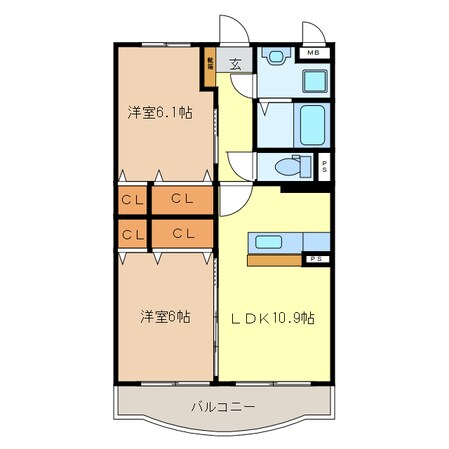 ボナール3号館の物件間取画像